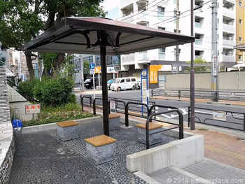 広徳公園の座れる休憩場所