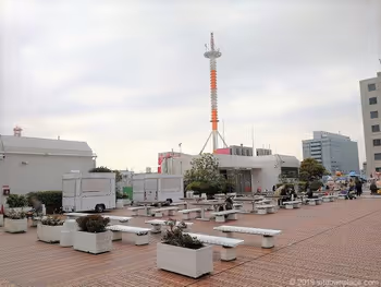 高島屋屋上の休憩所