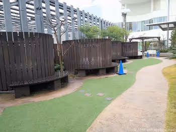 ベイクォーター6Fベイガーデンの芝生エリア