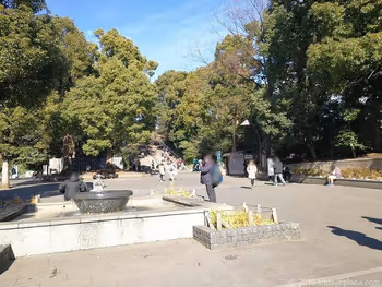 上野恩賜公園カエルの噴水広場付近