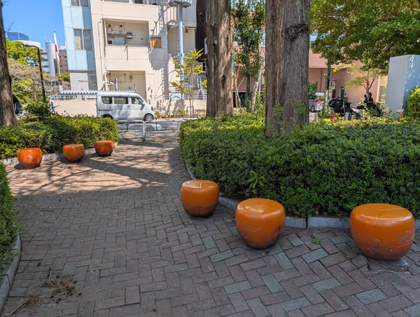 聖路加国際大学 公園側歩道の写真3