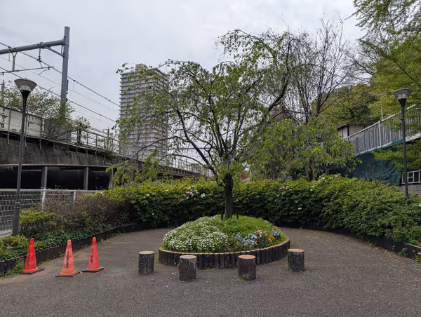 中央口 花壇 パークレールそばの写真1