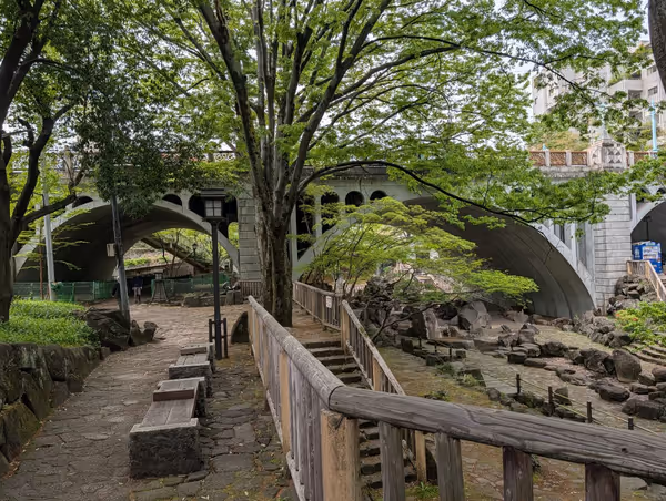 音無親水公園 音無橋側の写真1