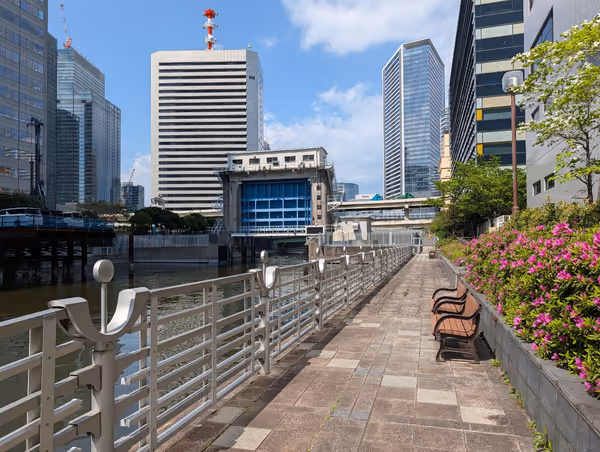 芝浦運河緑地 古川水門の写真1