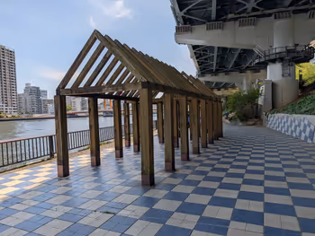 隅田川テラス 浜町公園付近の写真2