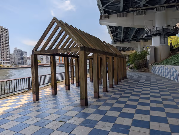 隅田川テラス 浜町公園付近の写真2