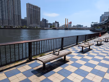 隅田川テラス 浜町公園付近の写真1