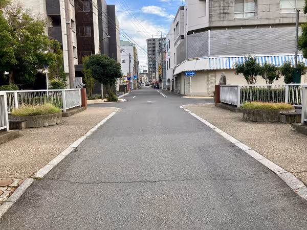 水門川に架かる橋上の写真3