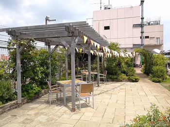 ルミネ立川屋上スカイガーデンコトリエの座れる休憩場所