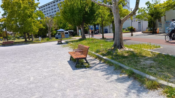 きんりん公園 ゆりのき保育園の目の前にある公園内のベンチ。の写真2