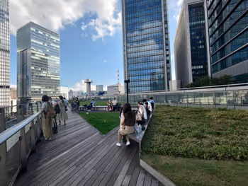 Rest area at KITTE Garden, part 2