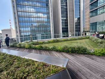 Rest area at KITTE Garden, part 5