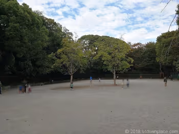 清澄庭園児童公園の広場