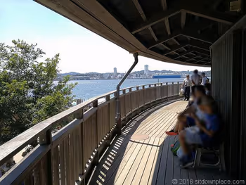 Ocean View Bench on the Deck of the Management Building at Sarushima Island