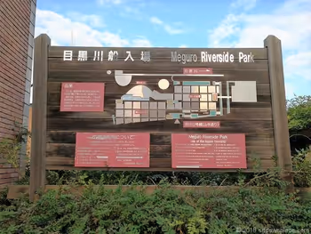 目黑川船入场的看板