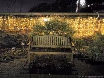 アメリカ山公園のイルミネーションベンチ