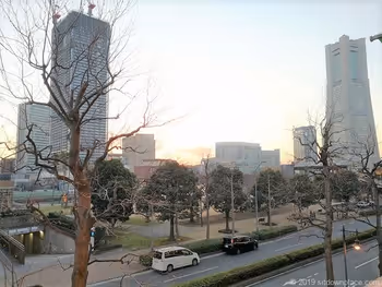 View from the benches on the 2nd floor deck street of World Porters