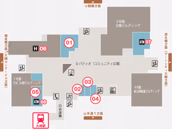 Floor map of Osaki New City 3F