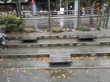 Benches in Sengawa Station Square Park