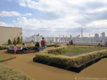 丸井北千住屋頂廣場的花壇