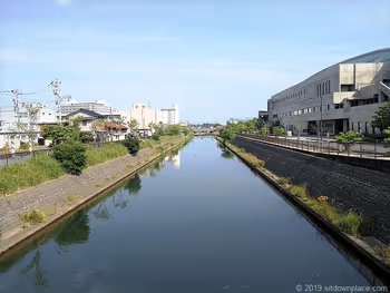 富山站北口いたち川的景观