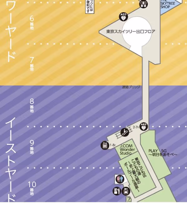【スカイツリー】ソラマチ5F 9番地 連絡ブリッジ前の写真1