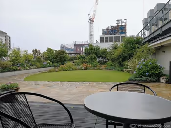 View from the resting area at Sky Garden U-me Terrace on the rooftop of Lusca Odawara
