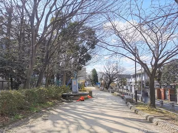 明大前車站玉川上水公園休憩場所的外觀