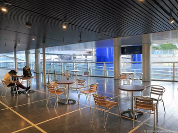 Rest area in front of the Oasis 21 Bus Terminal at Sakae Station