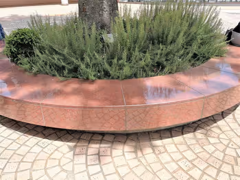 Benches at Hamamatsu Station Act City Sunken Plaza
