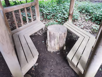 分倍河原站 高安寺 弁慶硯の井戸のベンチ