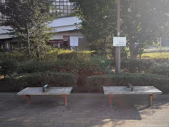 Benches in Futako-Tamagawa Station Keyaki Green Space 3