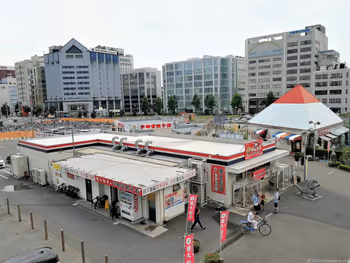 宇都宮駅 東口ロータリー前近くの宇都宮餃子館
