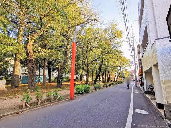 ふれあい遊歩道バス停付近の写真1