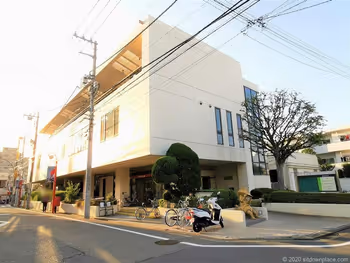 Exterior view around the Kanegon statue at Soshigaya-Okura Station