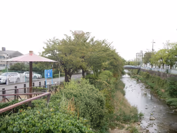 【嵐電天神川駅】天神川四条 天神川東岸遊歩道北端の画像5