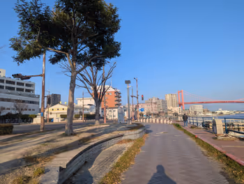 Image 1 of the promenade near Wakamatsu Library, Wakamatsu Station