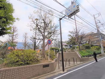 神樂坂站 矢來公園的外觀