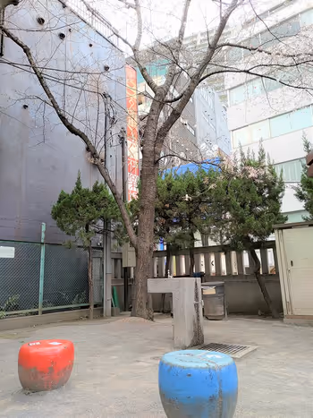 神乐坂站 善国寺 毘沙门儿童游园的休息场所