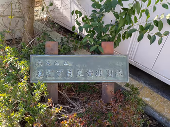 恵比寿駅 東三丁目児童遊園地の銘鈑