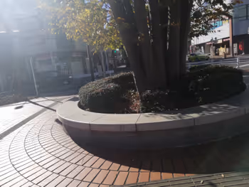 히가시후추역 앞 오브제의 벤치 1