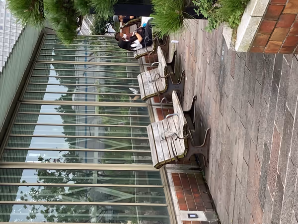 Photo of Maiko Station | Rest area facing Akashi Strait beyond the plaza at the south exit 2