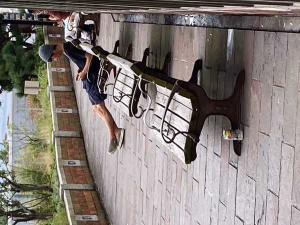 Photo of Maiko Station | Rest area facing Akashi Strait beyond the plaza at the south exit 1