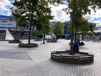 Photo of Amagasaki Station | Rest area on the east side of the ground level, down the stairs from the North Exit 3