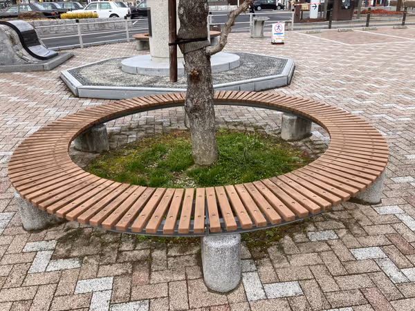 駅前駐車場の松尾芭蕉銅像付近の写真3