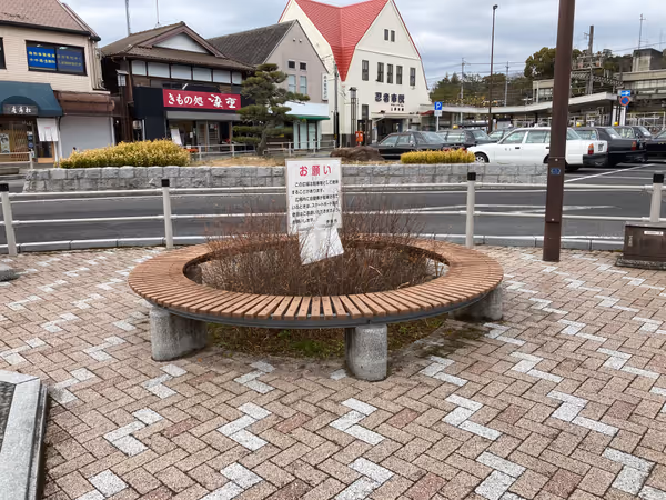 駅前駐車場の松尾芭蕉銅像付近の写真2