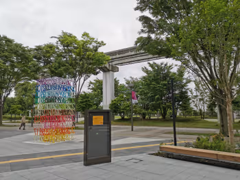 다치카와역 그린스프링스 1층 모노레일 측의 휴식 장소 그 2