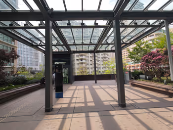 大崎駅ブライトタワー2F オーバルコート側の休憩場所その1