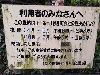 十条駅野鳥の森緑地の休憩場所その2
