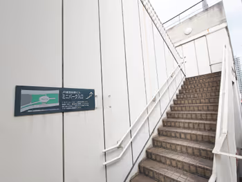 目黒駅ミニパークの休憩場所その1